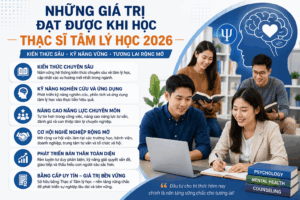 Tuyển sinh Thạc sĩ Tâm lý học 2026 – Những giá trị đạt được khi học Thạc sĩ Tâm lý học