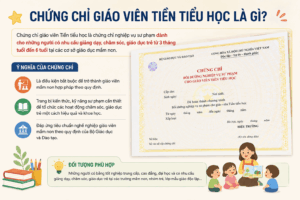 ✔ “Chứng chỉ giáo viên tiền tiểu học 2026 là gì và cơ hội nghề nghiệp trong giáo dục”