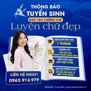 Lớp luyện chữ đẹp cho học sinh tại TP.HCM