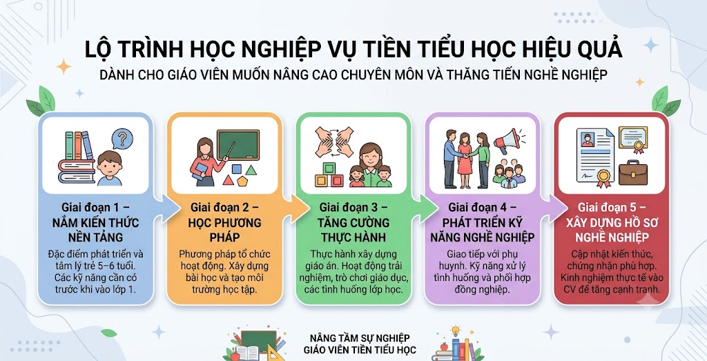 Lộ trình học nghiệp vụ tiền tiểu học hiệu quả