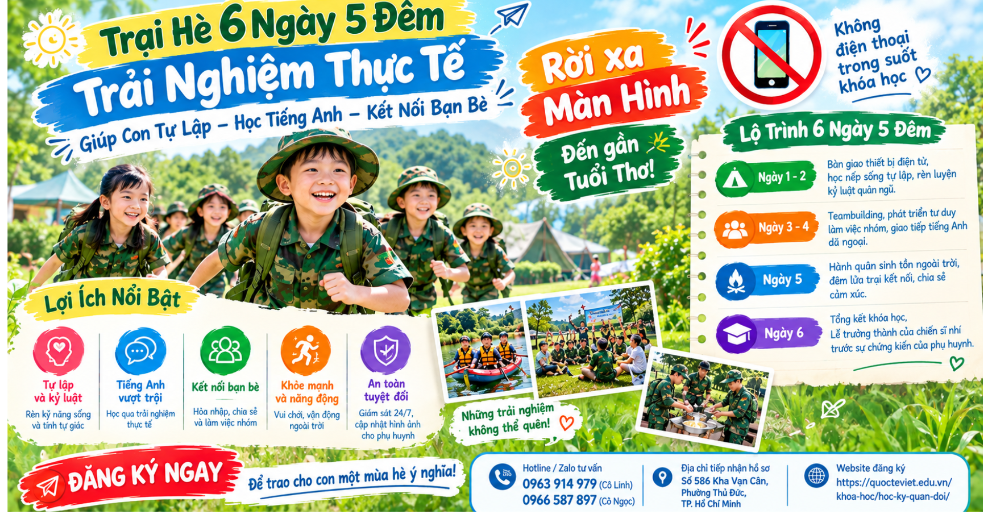 Trẻ Nghiện Điện Thoại: Giải Pháp Trại Hè 6 Ngày 5 Đêm