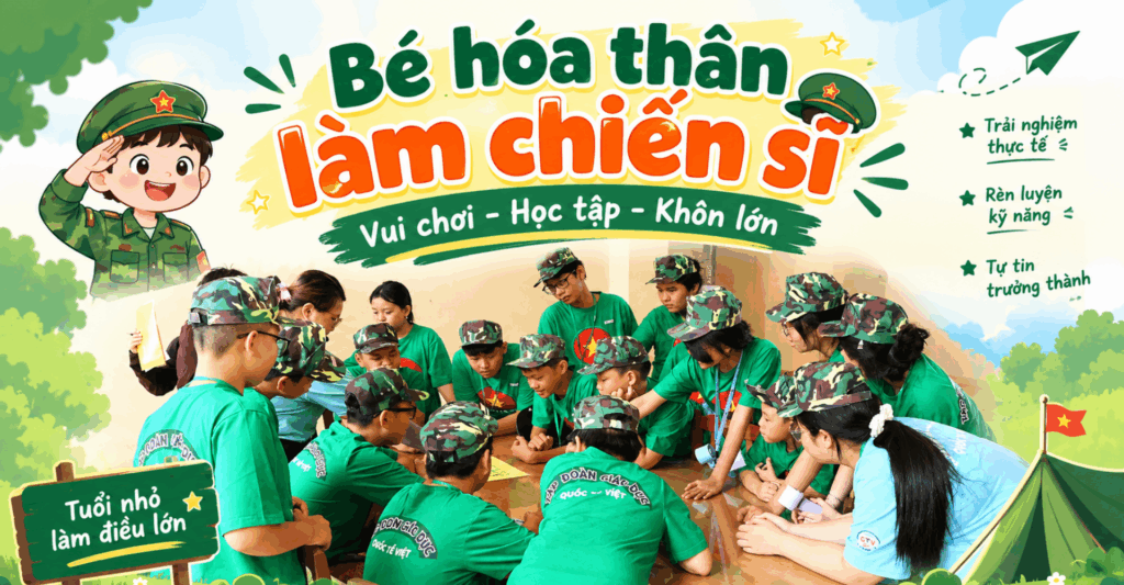 Bé Hóa Thân Thành Chiến Sĩ: Trải Nghiệm Hè 6 Ngày 5 ĐêmBé Hóa Thân Thành Chiến Sĩ: Trải Nghiệm Hè 6 Ngày 5 Đêm