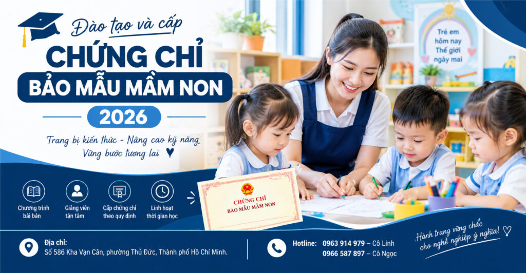 Đào tạo chứng chỉ bao mẫu mầm non