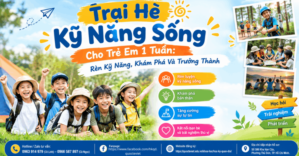 Trại Hè Kỹ Năng Sống Cho Trẻ Em 1 Tuần: Kỹ Năng, Khám Phá