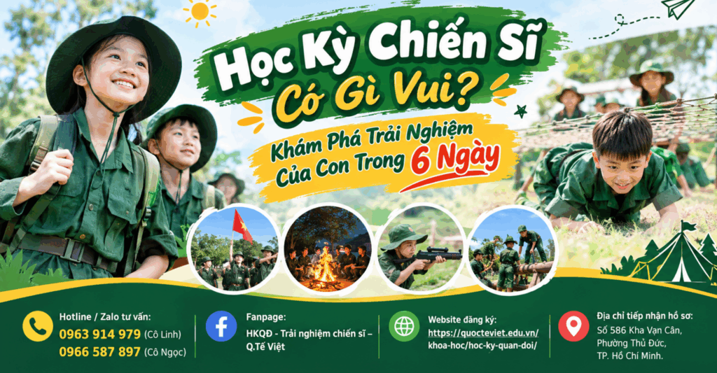 Học Kỳ Chiến Sĩ: Trải Nghiệm 6 Ngày Đầy Hấp Dẫn Cho Trẻ