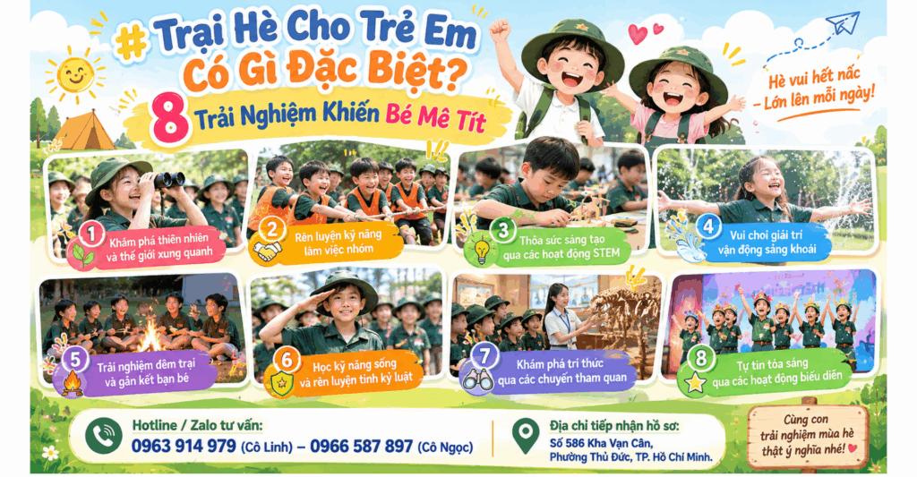 Trại Hè Cho Trẻ Em: 8 Trải Nghiệm Khiến Bé Mê Tít