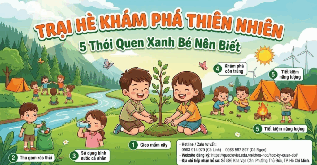 Trại Hè Trải Nghiệm Thiên Nhiên Cho Trẻ: 5 Thói Quen Xanh