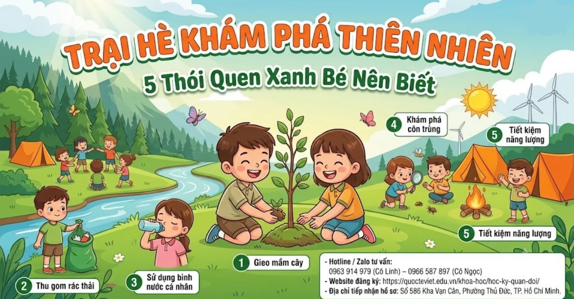 Trại Hè Trải Nghiệm Thiên Nhiên Cho Trẻ: 5 Thói Quen Xanh